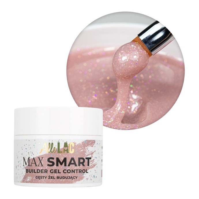 AllLac - Max Smart Builder Gel Control - Glitter Nude - 45g
