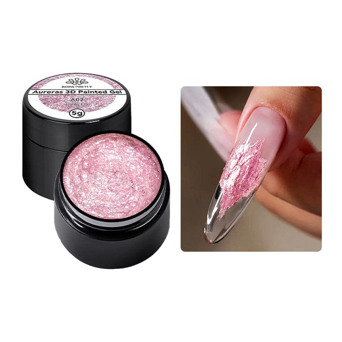 Born Pretty - Auroras 3D - Painting Gel A02 - 5ml