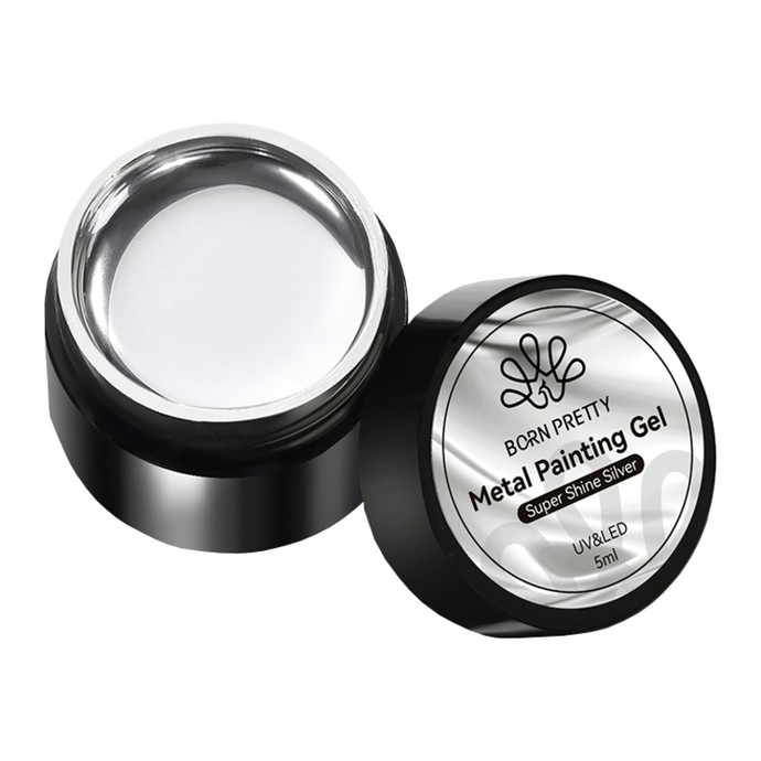 Born Pretty - Super Shine Silver - Metal Painting Gel - 5ml