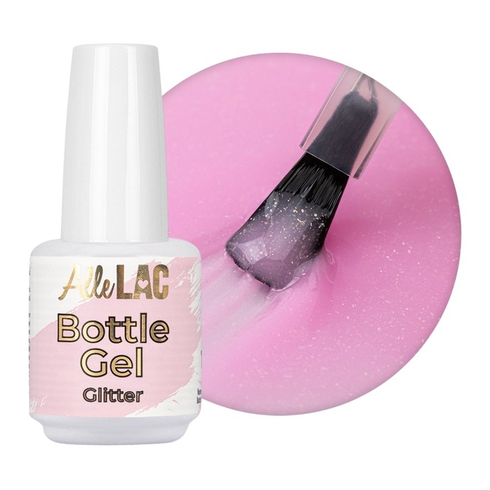 AlleLac - Bottle Building Gel - Lily Glimmer - 15g