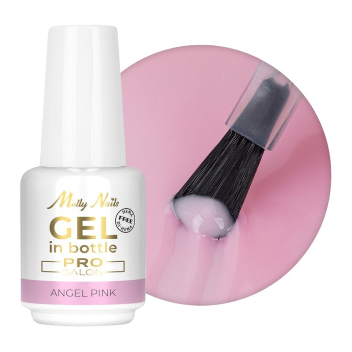 Molly Nails Pro Salon - Bottle Building Gel - Angel Pink - 15g