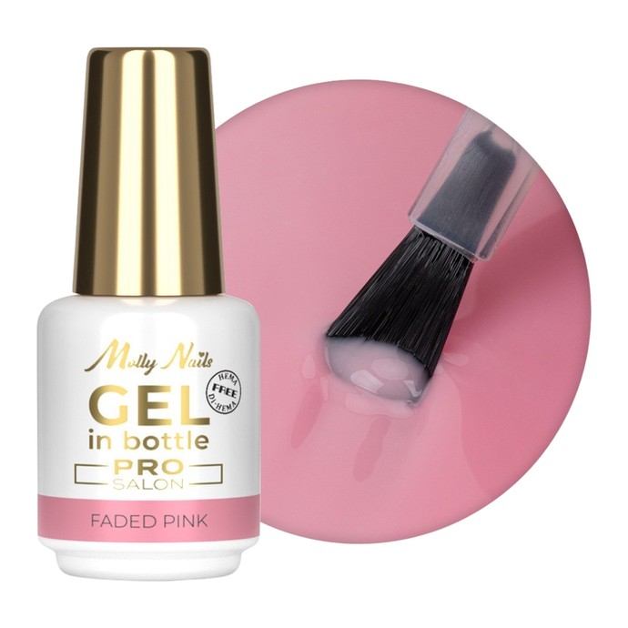 Molly Nails Pro Salon - Bottle Building Gel - Faded Pink - 15g