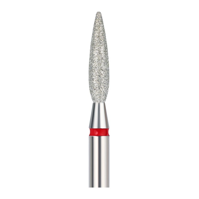 Testa del fresatore - Fiamma di Diamante - 2.3 x 8mm - Grana F - per cuticola sensibile
