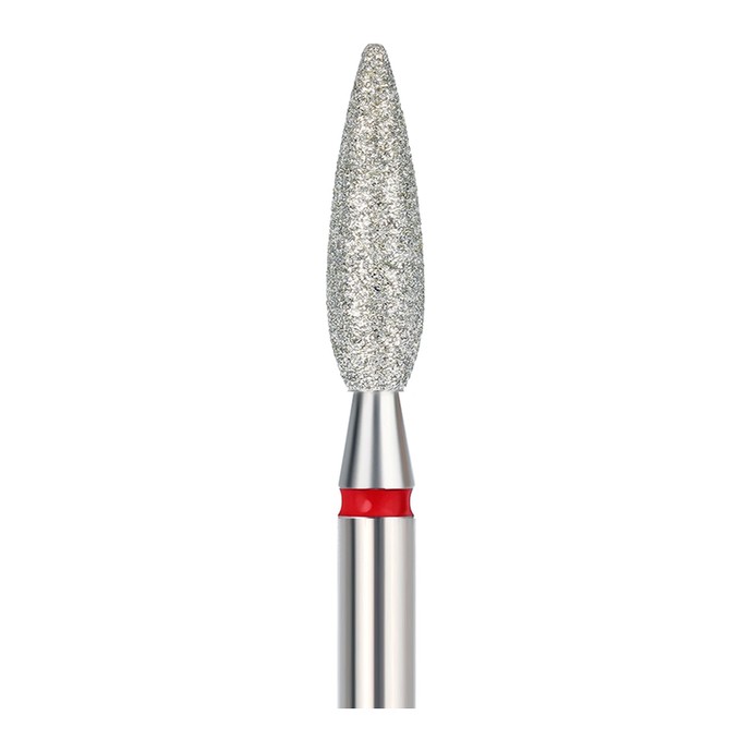 Tête de fraisage - Flamme de Diamant - 2.5 &times; 9mm &ndash; Grain M - pour la préparation