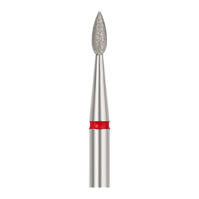 Tête de fraise - Mini Flamme Diamant - 1.4 &times; 4mm &ndash; Grain F - pour cuticule
