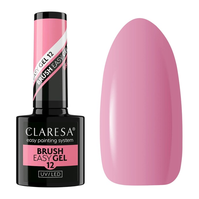 Claresa - Εύκολο Gel με Πινέλο 12 - Δροσερό Ροζ - 5 g