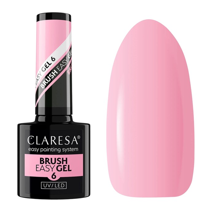 Claresa - Brush Easy Gel 6 - Medium Pink - 5g