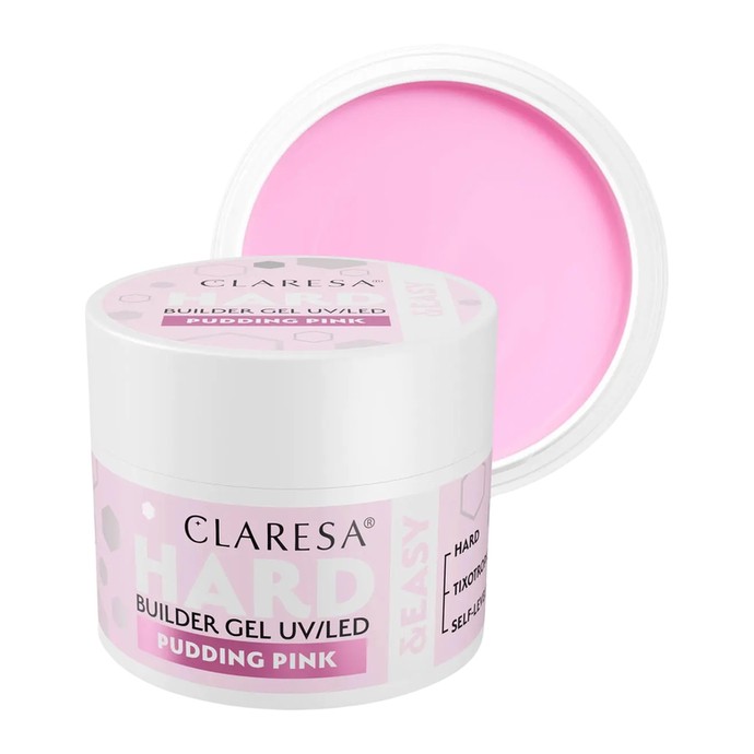 Claresa - Hard & Easy Builder Gel - Pudding Pink - 45g
