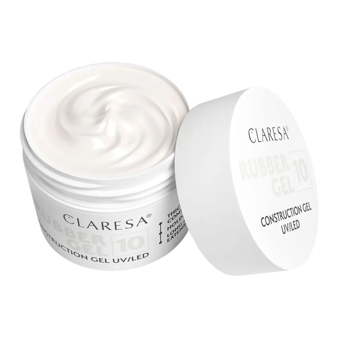 Claresa - Rubber Gel 10 - Milky White - 12 g