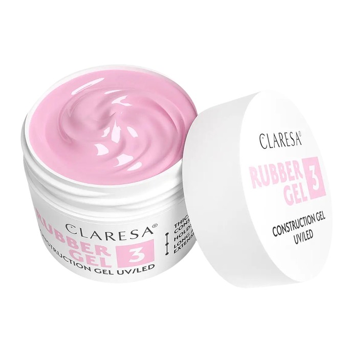 Claresa - Rubber Gel 3 - Medium Cool Pink - 12 g