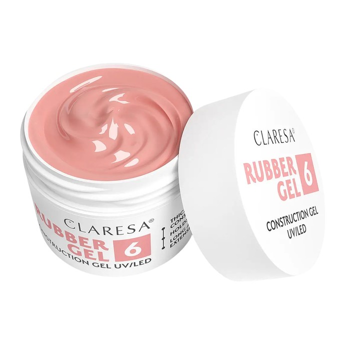 Claresa - Rubber Gel 6 - Warm Medium Pink - 12 g