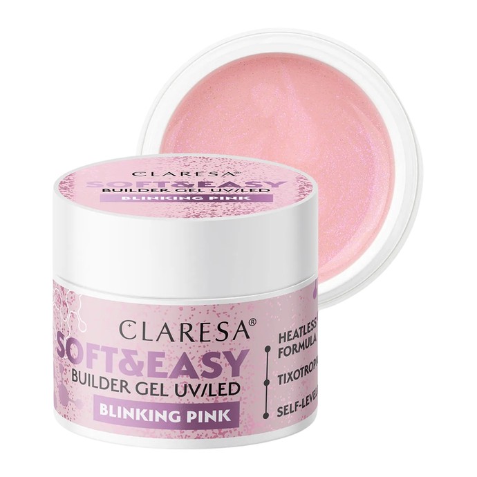 Claresa - Soft & Easy Builder Gel - Blinking Pink - 12g