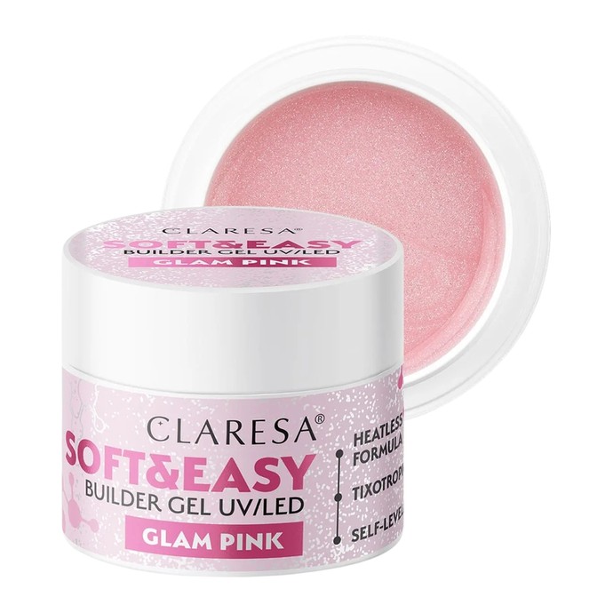 Claresa - Soft & Easy Aufbaugel - Glam Pink - 12 g