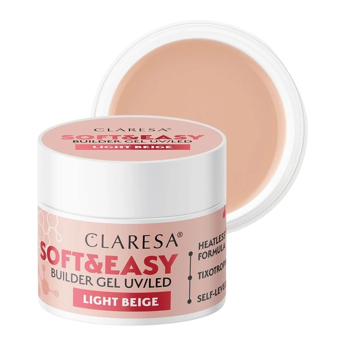 Claresa - Soft & Easy Builder Gel - Light Beige - 12g