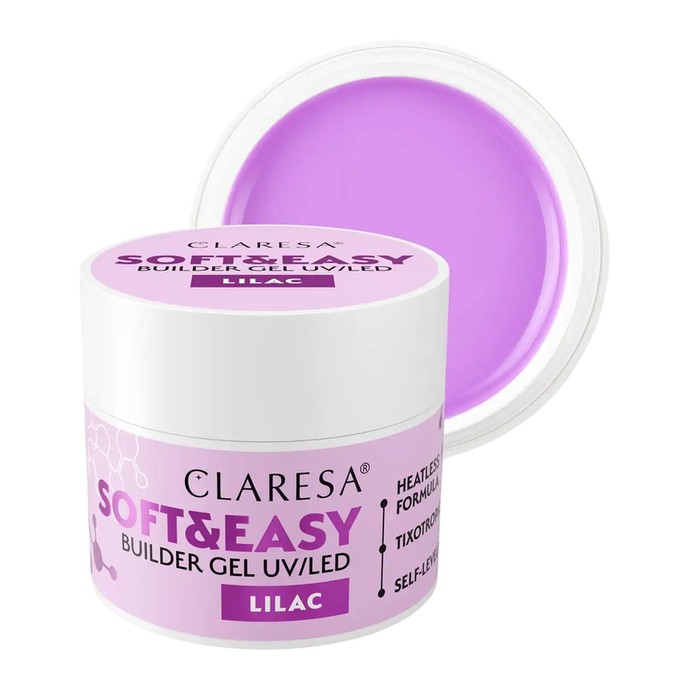 Claresa - Soft & Easy Builder Gel - Lilac - 12g