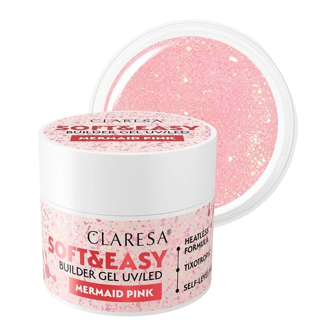 Claresa - Soft & Easy Builder Gel - Mermaid Pink - 45g