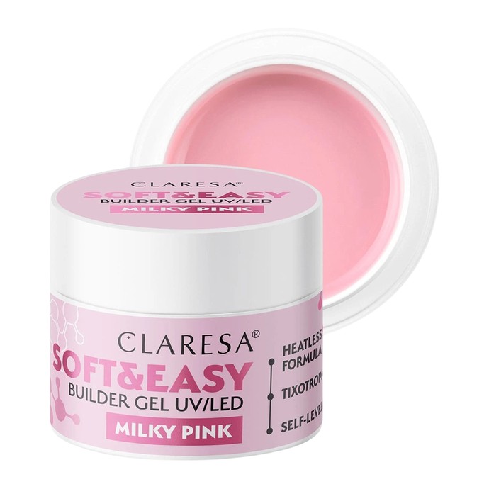 Claresa - Weiches & Einfaches Aufbaugel - Milchiges Rosa - 12 g