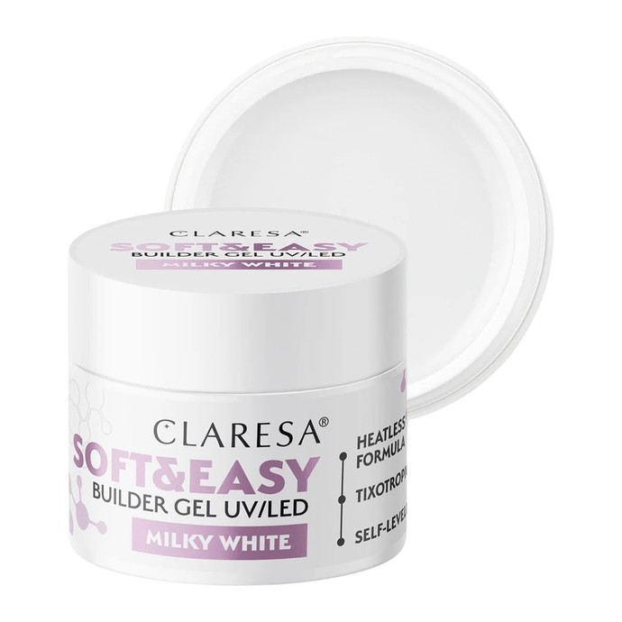 Claresa - Soft & Easy Aufbaugel - Milchweiß - 12 g