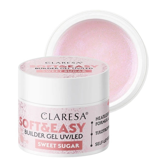 Claresa - Weiches & einfach anzuwendendes Aufbaugel - Süßer Zucker - 12 g