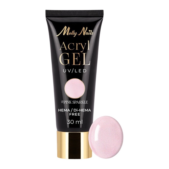 Molly Nails - AcrylGel Acrylic Polygel - Pink Sparkle - 30ml