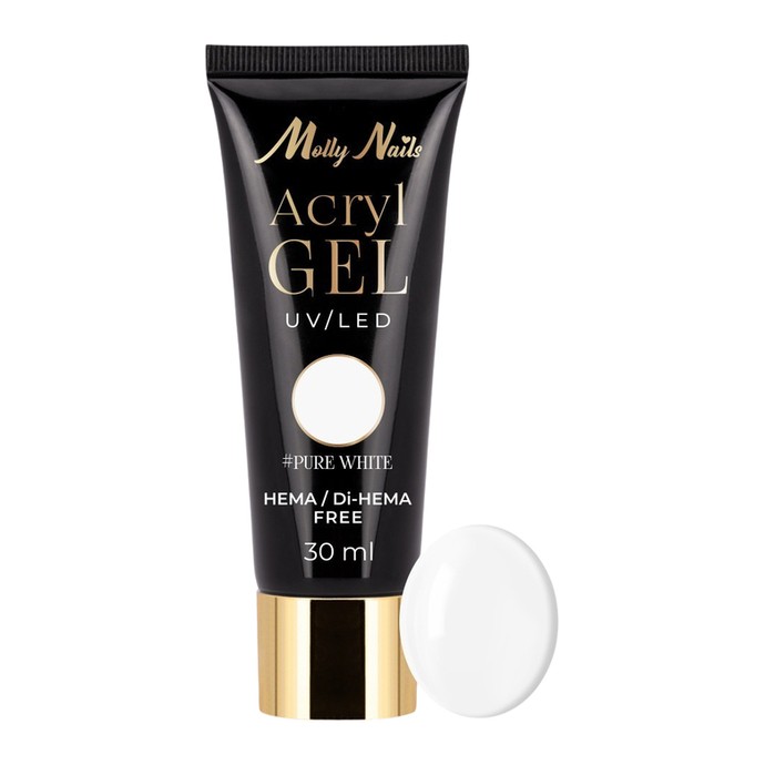 Molly Nails - AcrylGel Acrylic Polygel - Pure White - 30ml