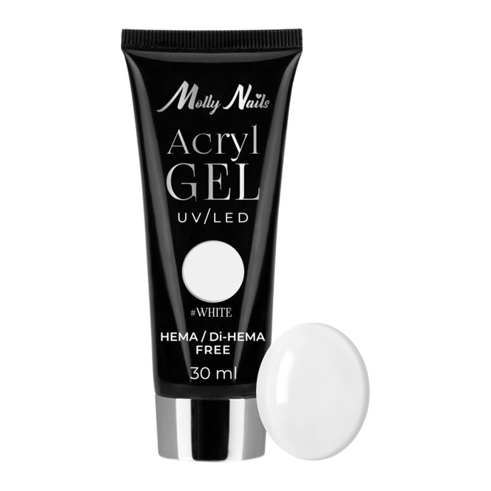 Molly Nails - AcrylGel Acrylic Polygel - White - 30ml