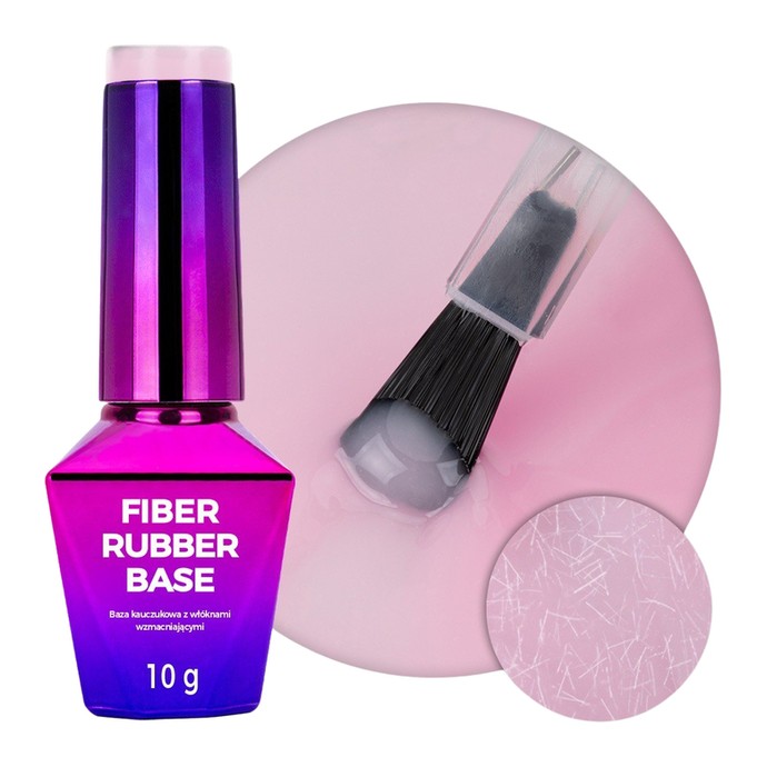Molly Nails - Rubber Base with Fibers - Angel Pink - 10g