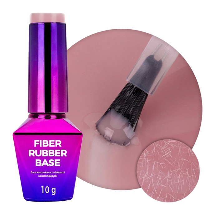 Molly Nails - Rubber Base with Fibers - Smoky Pink - 10g