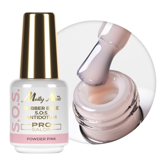 Molly Nails - S.O.S. Antidote Pro salons - Putekļaini rozā - 15g