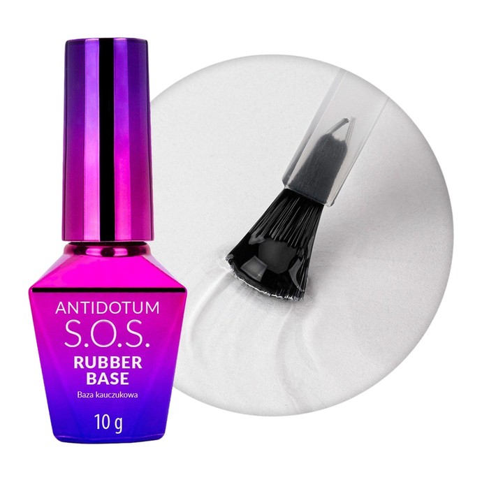 Molly Nails - S.O.S. Pretinde Rubber Base - Caurspīdīgs - 10g