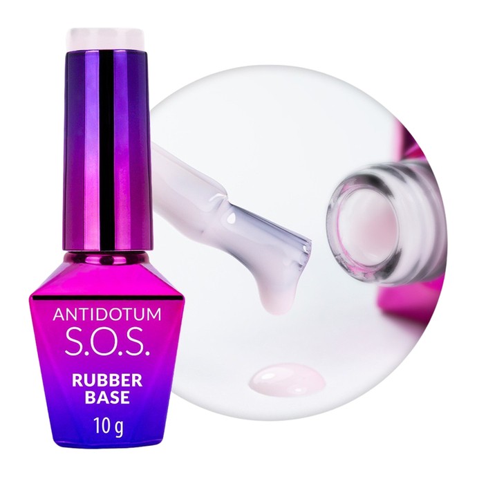 Molly Nails - S.O.S. Pretinde Rubber Base - Piena rozā - 10g