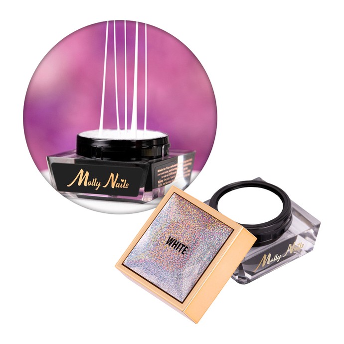 MollyNails - Spider-Gel - Weiß - 5 g