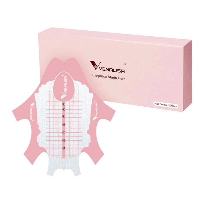 Bouwsjabloon - Venalisa Roze Nagelvormen - 200 stuks.