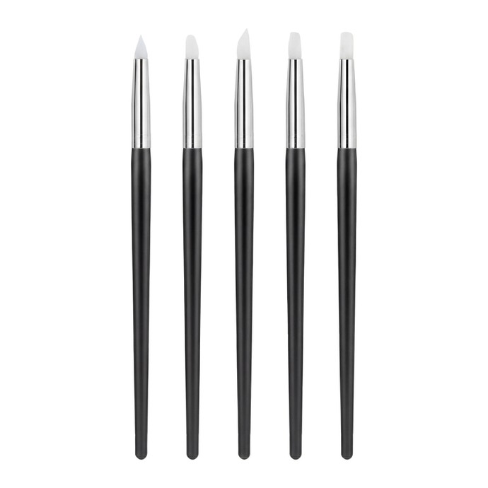 Set of 5 Silicone Brushes - Black