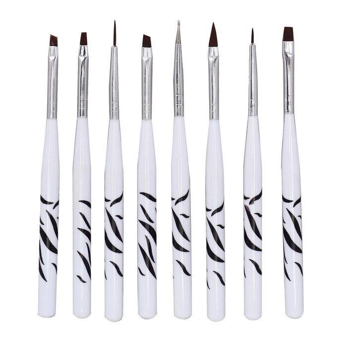Set of 8 Brushes - White