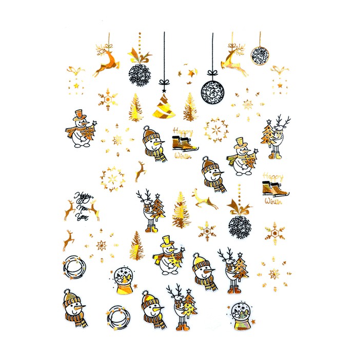 Ziemas kolekcija - CJ27 uzlīmes - Dzeltens